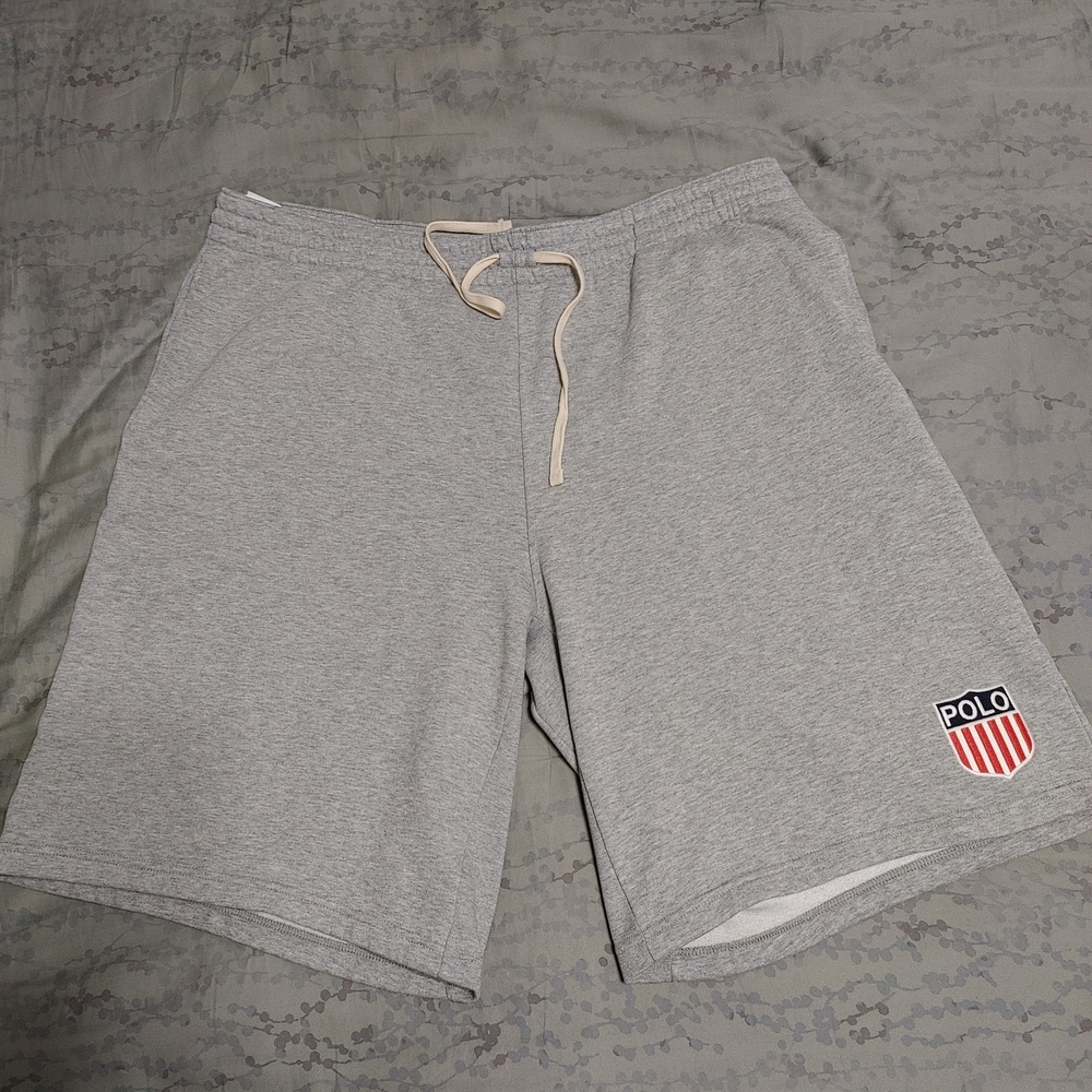 Polo by Ralph Lauren Gray Athletic Shorts with Embroidered Logo